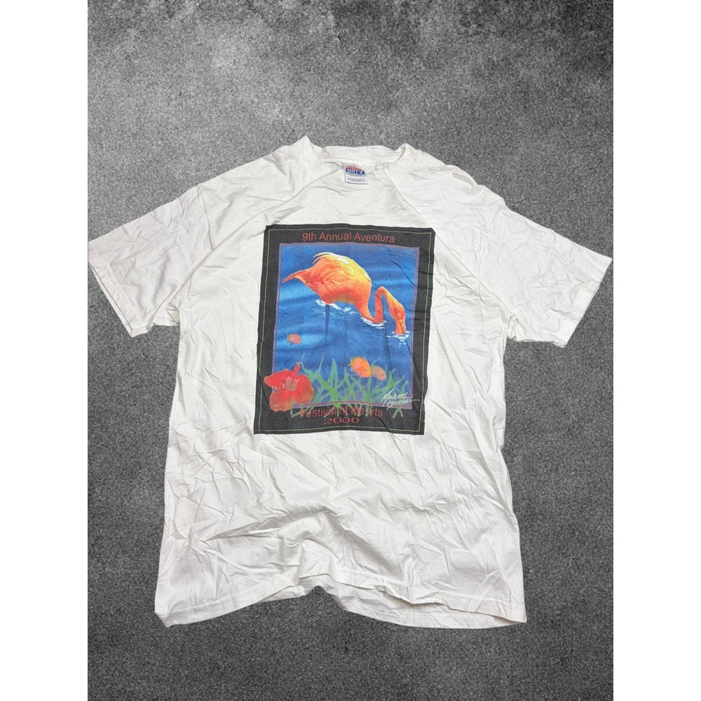 Vintage Hanes Beefy-T Michael Israel Aventura Festival of the Arts 2000 Shirt L